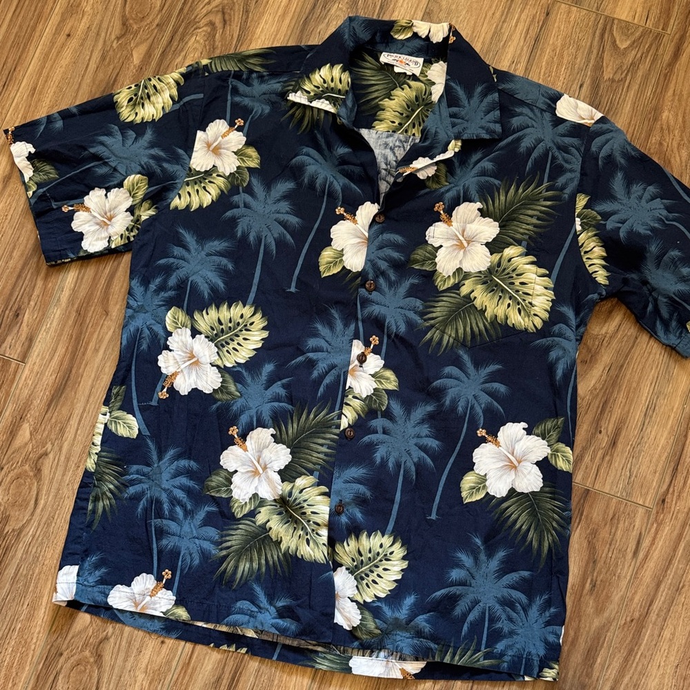 Tropical Navy Floral Men's Shirt